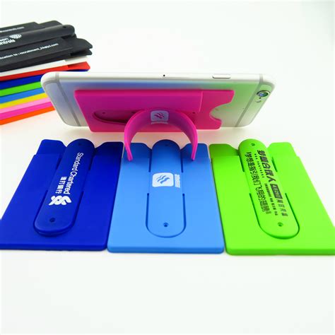 smart wallet silicone card holder|promotional cell phone wallet.